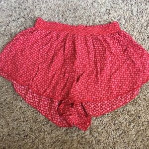 Brandy Melville shorts red Ross one size NWT